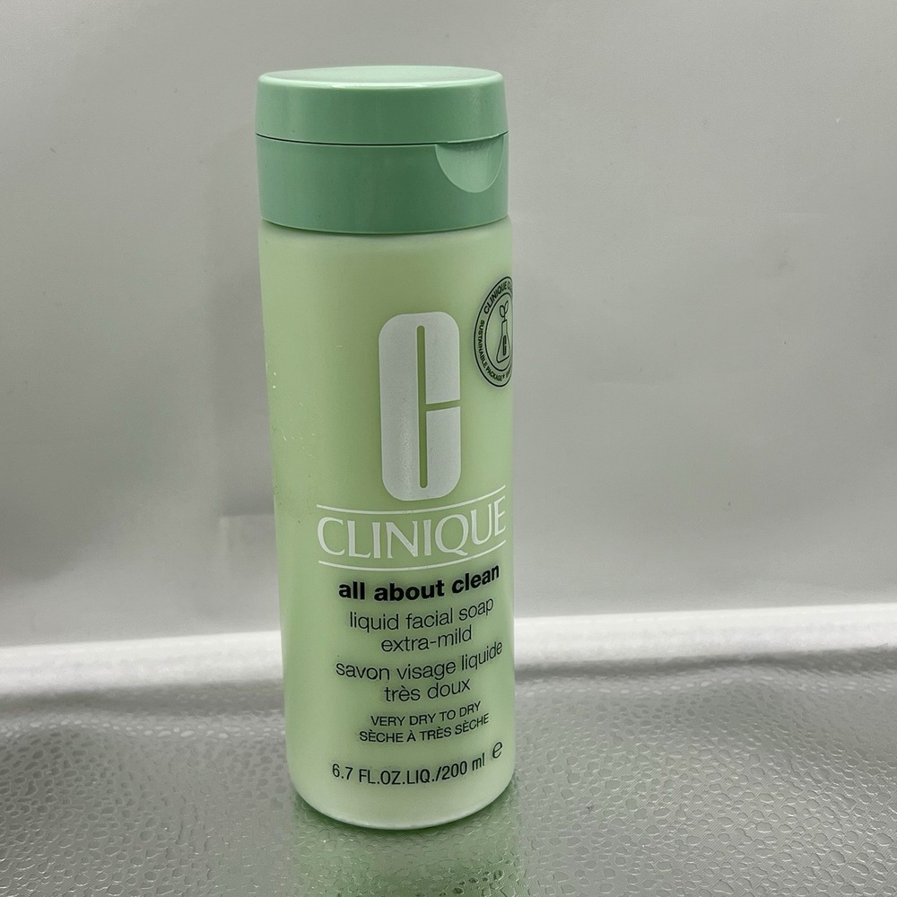 Clinique All About Clean Liquid Facial Soap Mild 6.7 oz /200ml Full Size NEW